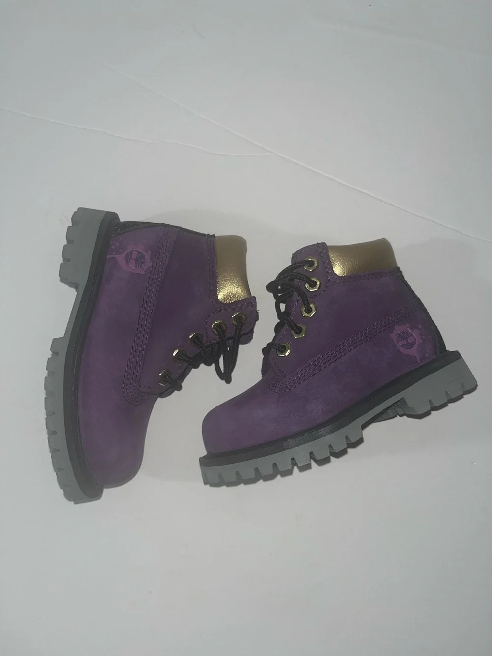 Timberland Exclusive Hip Hop Edition Purple Boots Girls  Gold Toddler size 6